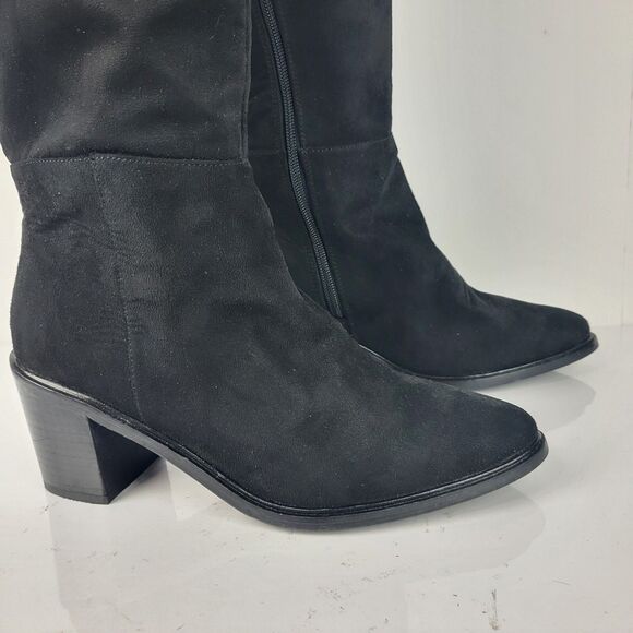 Seychelles Paradise City Women's Fabric Over the Knee Boots Black Size 10 - Picture 7 of 16